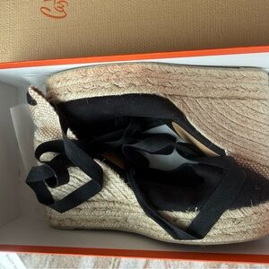 Castañer Women’s Black Espadrille Wedge Sandals